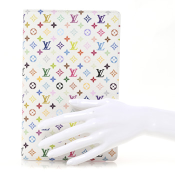 LOUIS VUITTON LV X TM Monogram Multicolor Emily Notebook Cover MM White