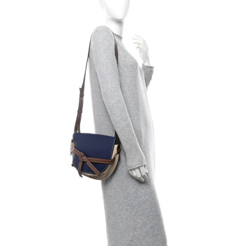 LOEWE Calfskin Small Gate Crossbody Bag Blue