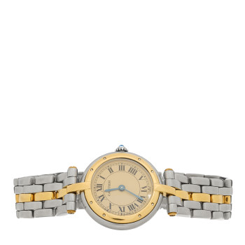 CARTIER Stainless Steel 18K Yellow Gold 24mm Panthere Vendome Quartz Watch