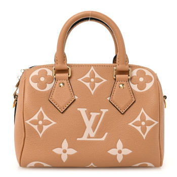LOUIS VUITTON Empreinte Monogram Giant Speedy Bandouliere 20 Arizona Creme