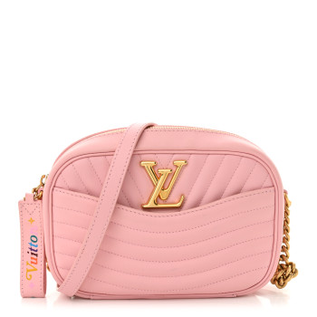 LOUIS VUITTON Calfskin New Wave Camera Bag Smoothie Pink