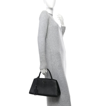 PRADA Saffiano Top Handle Bag Black