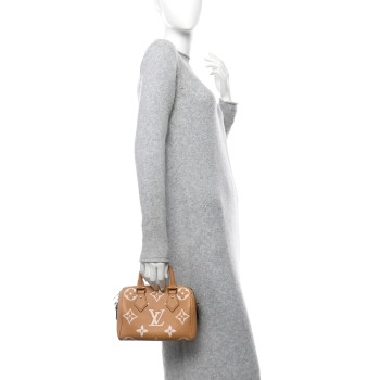 LOUIS VUITTON Empreinte Monogram Giant Speedy Bandouliere 20 Arizona Creme