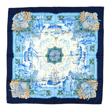 HERMES Silk Azulejos 90 Scarf