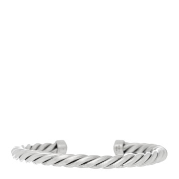 DAVID YURMAN Sterling Silver Onyx 6mm Cable Classic Cuff Bracelet