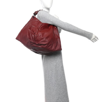 BOTTEGA VENETA Nappa Intrecciato Snakeskin Aquilone Fortune Cookie Hobo