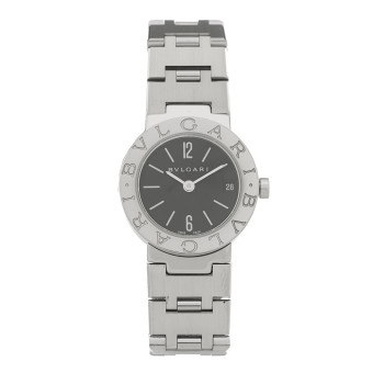 BULGARI Stainless Steel 23mm Quartz Watch Black