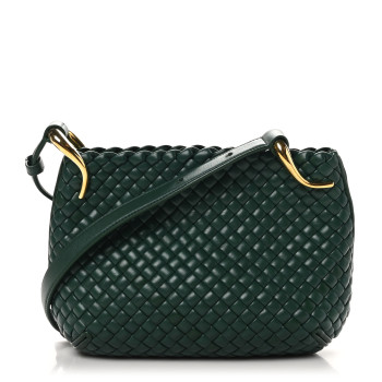 BOTTEGA VENETA Nappa Intrecciato Small Clicker Shoulder Bag Raintree