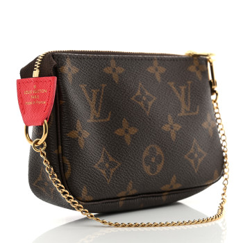 LOUIS VUITTON Monogram 2021 Christmas Animation London Mini Pochette Accessories Red