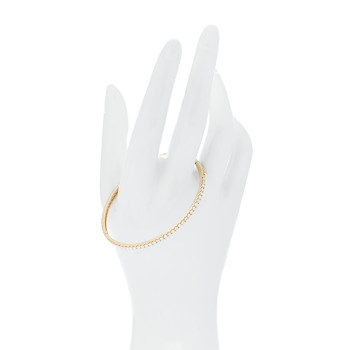 PARKER & WEST 18K Yellow Gold Diamond 3.00ctw Pave Bangle Bracelet M