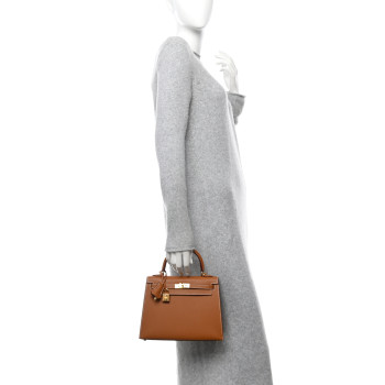 HERMES Epsom Kelly Sellier 25 Gold