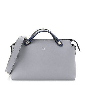 FENDI Vitello Dolce 4 Color Medium By The Way Boston Bag Ardesia Fiamma Multicolor