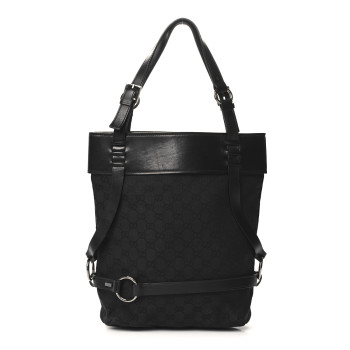 GUCCI Monogram Calfskin Tote Black