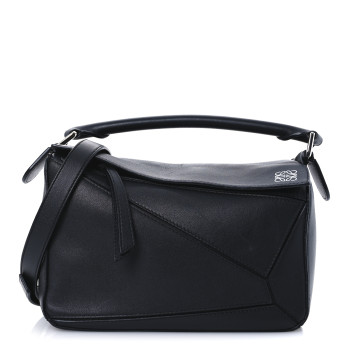 LOEWE Calfskin Small Puzzle Bag Black