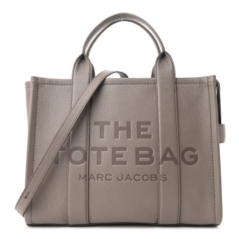MARC JACOBS Grained Calfskin Medium The Tote Bag Cement
