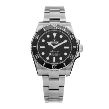 ROLEX Stainless Steel 40mm Oyster Perpetual Submariner Watch Black 114060