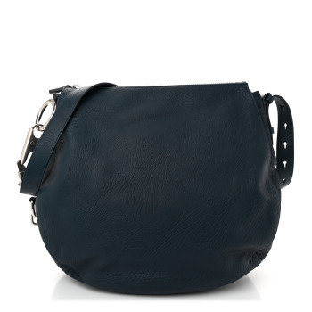 BURBERRY Calfskin Medium Knight Bag Navy