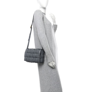 BOTTEGA VENETA Nappa Maxi Intreccio Padded Cassette Crossbody Bag Thunder