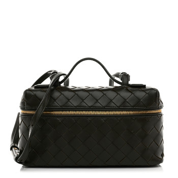 BOTTEGA VENETA Calfskin Intrecciato Bang Bang Vanity Case Kaki