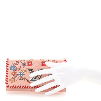 LOUIS VUITTON Epi Flowers Twist Wallet Rose Ballerine