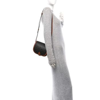 CELINE Triomphe Canvas Medium Folco Bag Tan