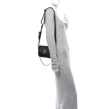 LOUIS VUITTON Calfskin New Wave Multi Pochette Black