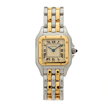CARTIER Stainless Steel 18K Yellow Gold 22mm Panthere Quartz Watch