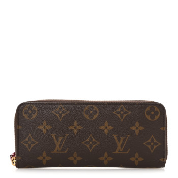 LOUIS VUITTON Monogram Clemence Wallet Fuchsia