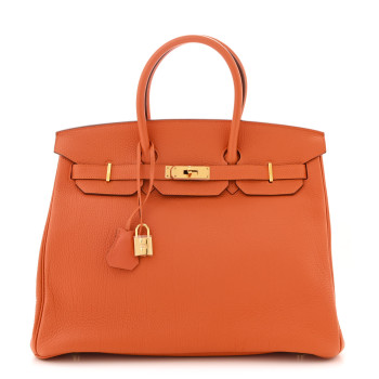 HERMES Togo Birkin 35 Orange