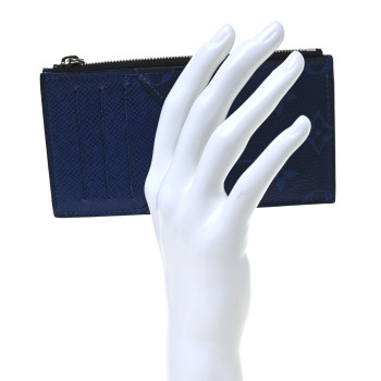 LOUIS VUITTON Taigarama Coin Card Holder Cobalt Blue