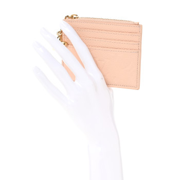 LOUIS VUITTON Empreinte LV Charms Card Holder Chamallow Pink