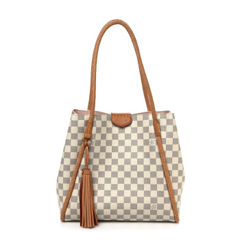 LOUIS VUITTON Damier Azur Propriano Rose Ballerine