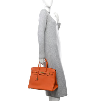 HERMES Togo Birkin 35 Orange