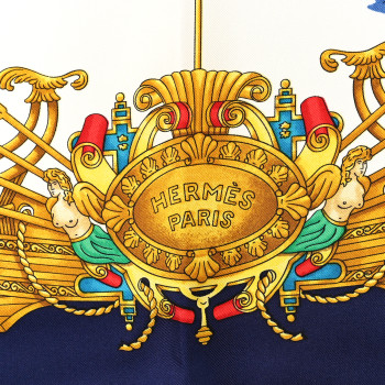 HERMES Silk Voiles De Lumiere Scarf 90
