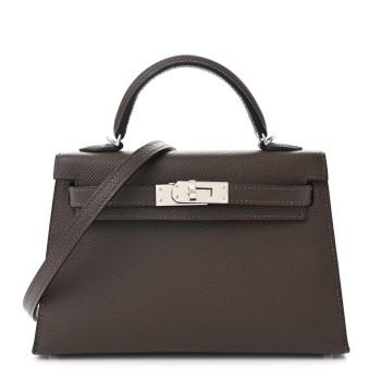 HERMES Epsom Mini Kelly Sellier 20 Ecorce