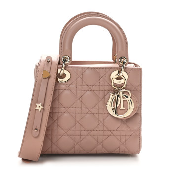 CHRISTIAN DIOR Lambskin Cannage Small My ABCDior Lady Dior Fard