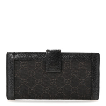 GUCCI Monogram Continental Charmy Wallet Black