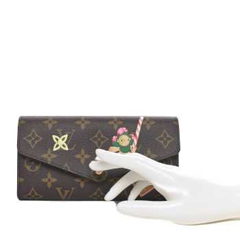 LOUIS VUITTON Monogram Candy Factory Sarah Wallet Candy Red