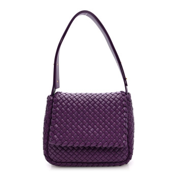 BOTTEGA VENETA Nappa Intrecciato Small Cobble Messenger Bag Monalisa