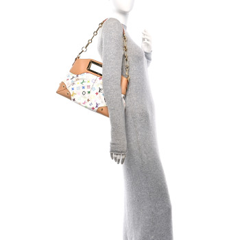 LOUIS VUITTON Monogram Multicolor Judy MM White