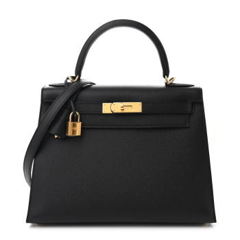 HERMES Epsom Kelly Sellier 28 Black