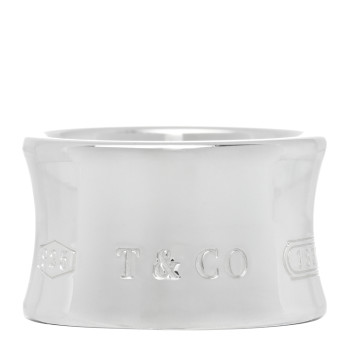 TIFFANY Sterling Silver Wide 1837 Band Ring 48 4.5