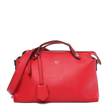 FENDI Vitello Dolce Medium By The Way Boston Bag Fiamma