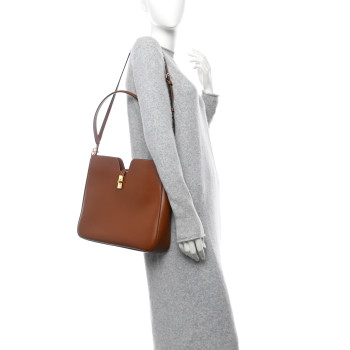 CELINE Smooth Calfskin Medium Camille 16 Soft Bag Tan
