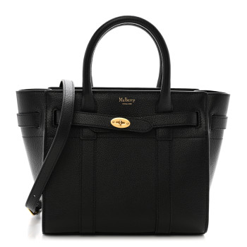 MULBERRY Classic Grain Small Bayswater Zip Tote  Black