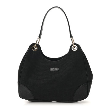 GUCCI Canvas Guccissima Hobo Black