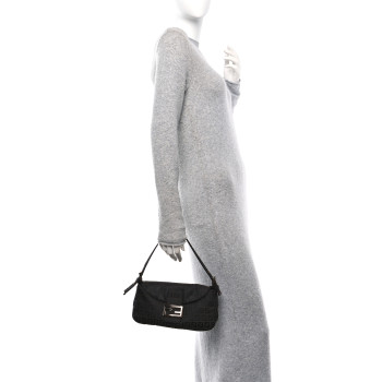 FENDI Zucchino Baguette Brown
