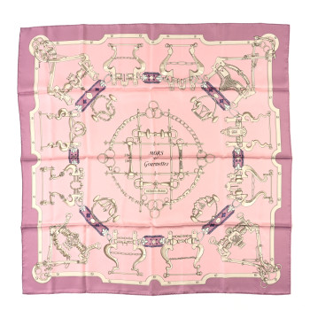 HERMES Silk Mors et Gourmettes Scarf 90