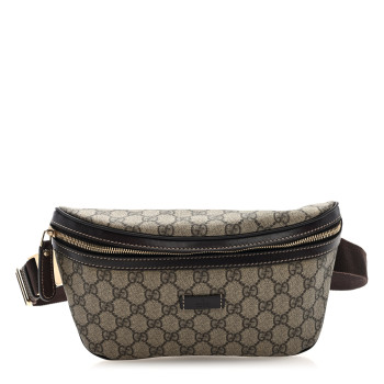 GUCCI GG Supreme Monogram Belt Bag Dark Brown