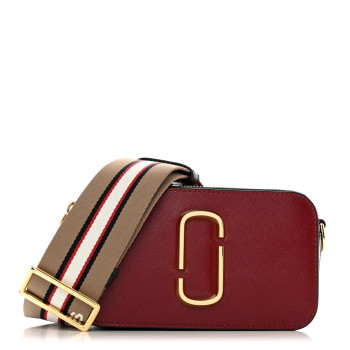 MARC JACOBS Saffiano Small Snapshot Camera Bag Cranberry Multicolor